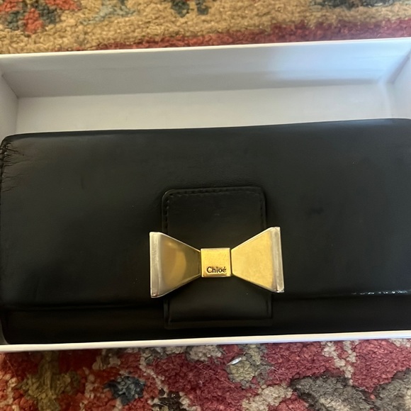 Chloe Handbags - Chloe Bobbie continental black wallet wbow. EUC.authentication paper dust bag
